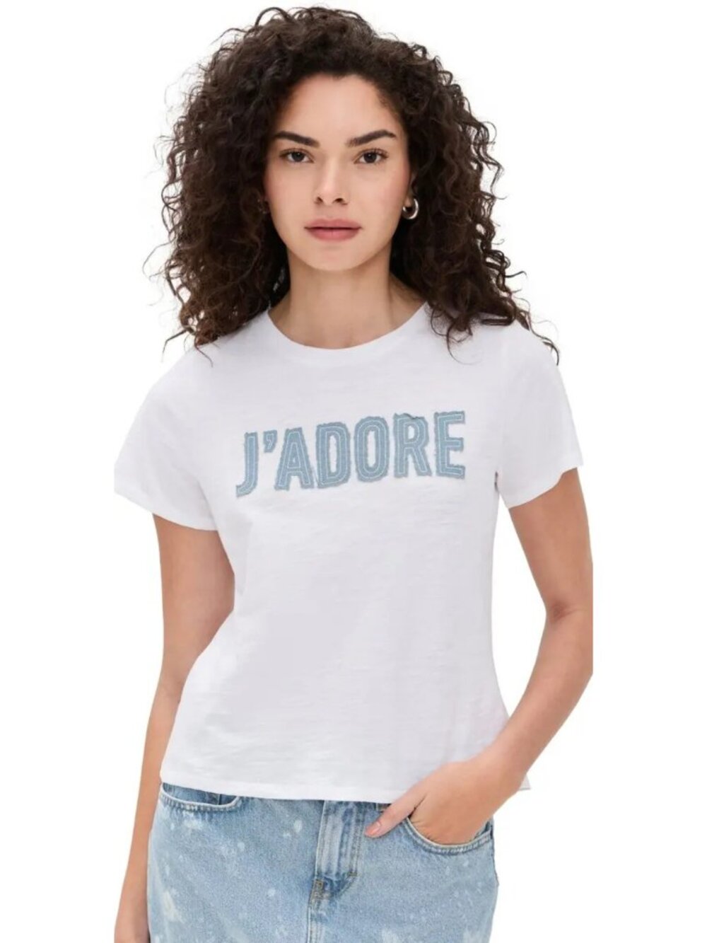 Denim J'adore Shrunken Tee | CINQ À SEPT
